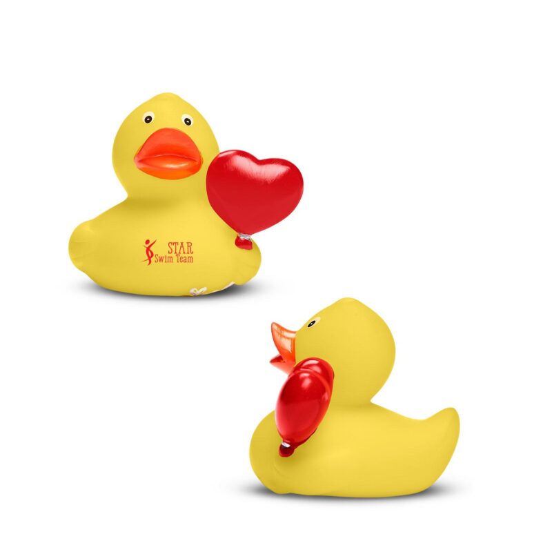 Custom Heart Rubber Duck