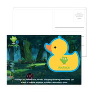 Custom Post Card with Full Color Rubber Duck Coaster