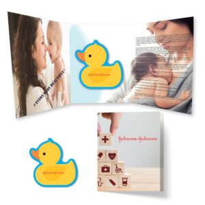 Custom Tek Booklet 2 with Full Color Rubber Duck Coaster